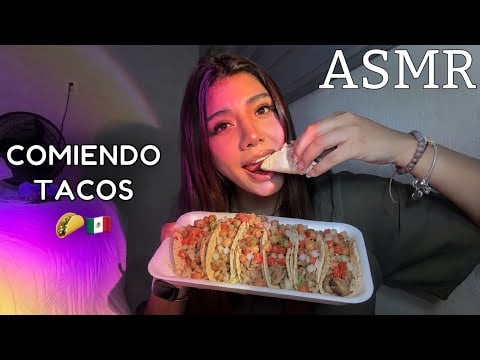 ASMR /COMIENDO por PRIMERA VEZ TACOS EN MÉXICO / MUKBANG SATISFACTORIO