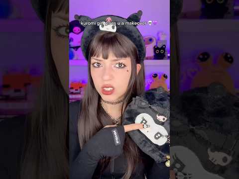 a menina obcecada pela kuromi faz sua skincare 😳 #asmr #satisfying #kuromi #sanrio