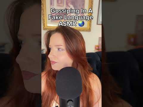 ASMR: gossiping in a fake language + gum chewing