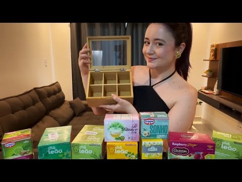 ASMR: UNBOXING PORTA CHÁS NOVO + ORGANIZANDO MEUS CHÁS 🍵