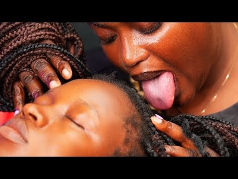 ASMR✨No gum intense mouth spit paint aggressive shoulder head & neck massage + 