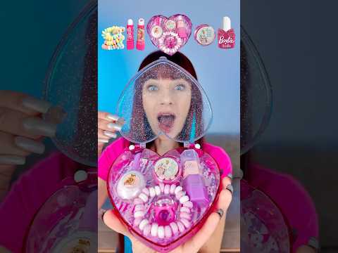 ASMR Emoji Barbie Candy Box Eating #barbie #candy