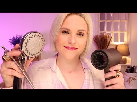 The MOST Incredible ASMR Haircut, Wash, Blow Dry & Styling✂️