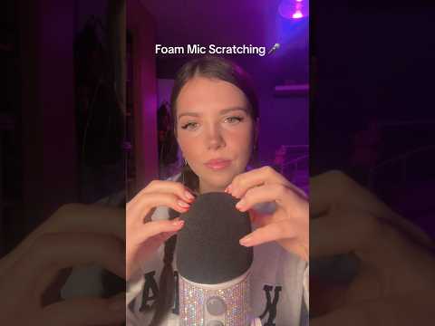 Foam mic scratching 🎤 #tingles #relaxingtriggers #asmrtrigger #relax #tinglytrigger #micscratching