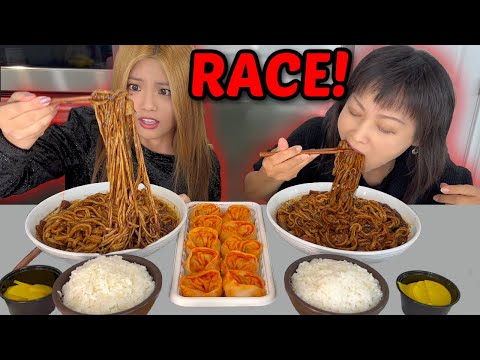 BLACK BEAN NOODLE RACE! FULL WEEK OF EATING VLOG