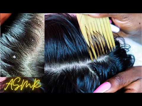 [ASMR] ALLZOOMED Scalp Scratching with an African Wooden Comb