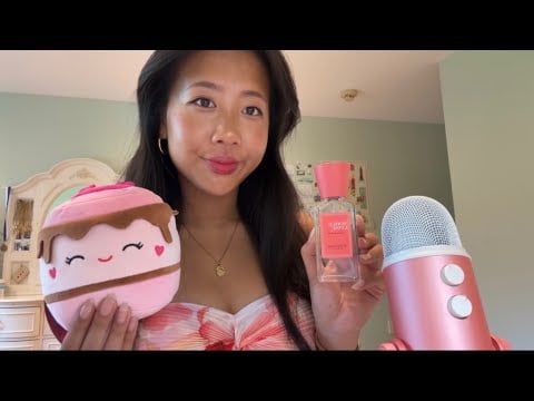 asmr // pink triggers & mouth sounds 🌸🎀🩷👙🩰