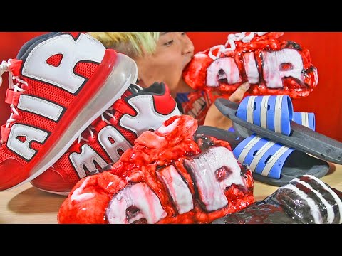 Edible Shoe ASMR 👟 [먹는 신발] Nike Air Max Sneaker & Sandal Mukbang & Eating Prank