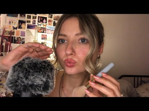 ASMR| very slow and gentle - you will fall asleep 😴💆🏼‍♀️✨(inaudible whispering + mic brushing) 