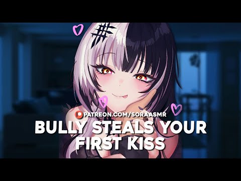 Your Bully Steals your first Kiss while you Lay on her Lap [Kisses] [Confession] ASMR GF F4M