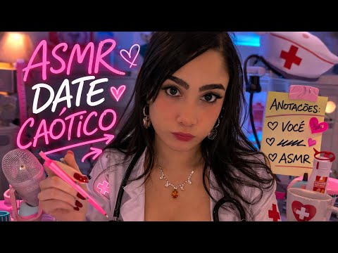 ASMR date estranho e caótico! - Fazendo perguntas Dando instruções Sons de unha tapping 