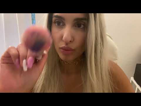 ASMR Kisses, Inaudible Whispering, Tongue Clicking, and Face / Camera Brushing