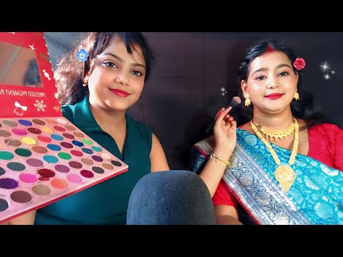 ASMR Doing My Cousin Makeup ( Parsonal Attention)