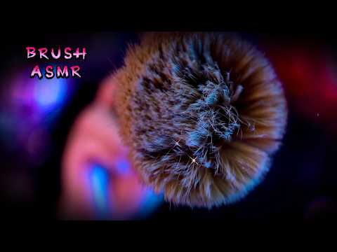 Brushing your face ASMR ⭐️  (inaudible whispers, hypnotic layered soundscape)