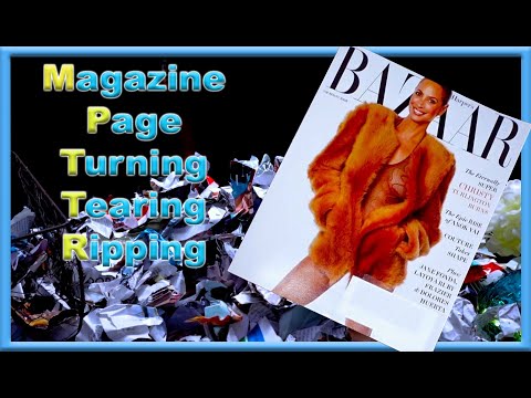 ASMR | Magazine Page Turning / Tearing/Ripping / Crinkling/Crumpling | Paper Sounds | No Talking