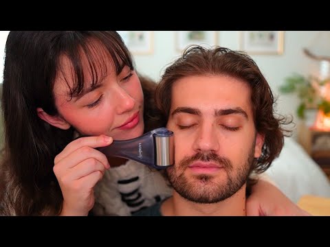 ASMR Personal Attention & Pampering (skincare, hairplay, layered sounds)