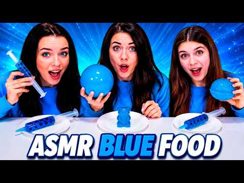 ASMR Blue and Purple Candy Eating VS Big And Small Compilation