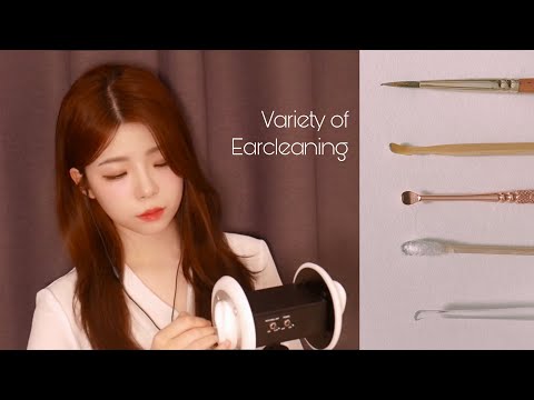 [1HOUR ASMR] 잠이 오는 종류별 귀청소  a variety of earcleaning│고막을 건드리는 자극적 소리