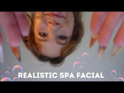 Roleplay ASMR | Realistic spa facial (layered sounds & no mouth sounds)