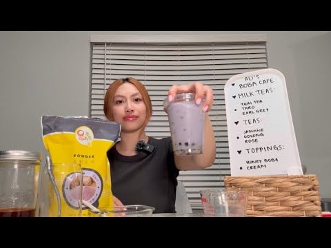(LOFI ASMR) Boba Barista makes your drinks at Cafe 🧋