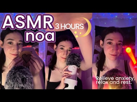 Whispering, Energy Rain, Light Triggers +more!  | 3 HOURS asmr for sleep and relaxation 💕| live #107