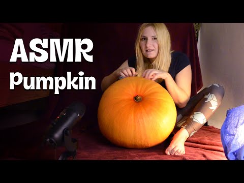 🎃 ASMR with my Pumpkin 🎃| Soft spoken, tapping, brushing, scratching |