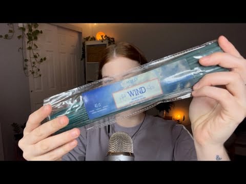 Asmr crinkly plastic sounds, incense #shorts