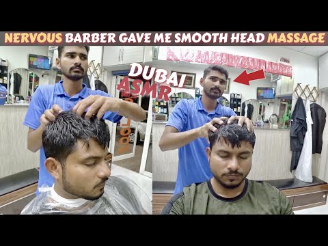 ASMR | Nervous barber Gave Me Smooth Head Massage 🇦🇪