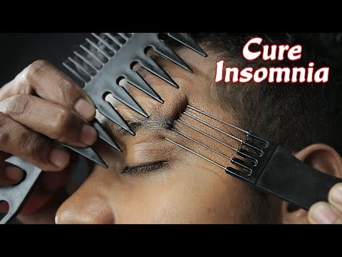 Insomnia Cure Treatment ASMR | Cure Insomnia By Comb Massage | ASMR Comb Head Massage With 3d Sound