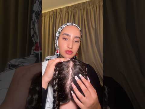 Scratching the part between your braids 💆🏽‍♀️ #asmr #relaxing #scalpscratching #shorts
