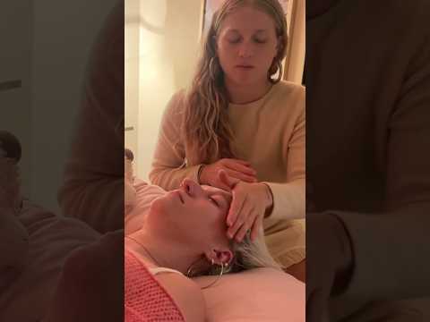 Aura cleanse on my sister #asmr