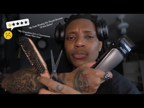 Worst Reviewed Haircut Session |  Realistic ASMR Barber Roleplay