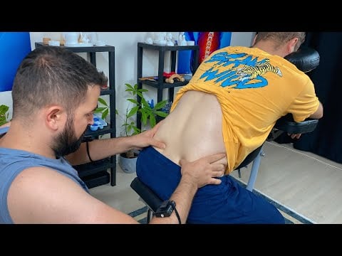 Asmr Massage Chair  - waist massage with tools (Asmr for sleep)