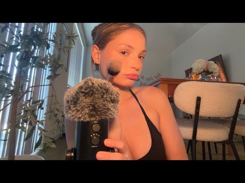 ASMR Doing My Makeup Up-Close (whisper ramble)