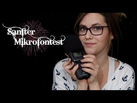 ASMR Sanfter MIKROFONTEST ♡ Zoom H5 ♡ Whisper Rambling, Mic Tapping & Brushing in German/Deutsch