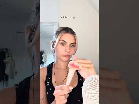 mic brushing 🤍 #asmr #asmrsounds #asmrmicbrushing #micbrushing #relaxing #sleepasmr #shortsfeed