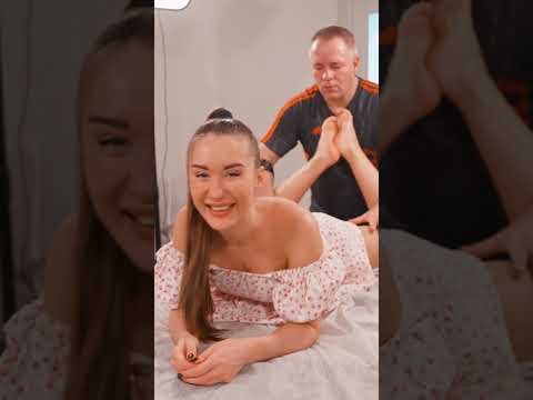 Emotional manual correction and legs stretching for Christina: pain relief and healing #shorts
