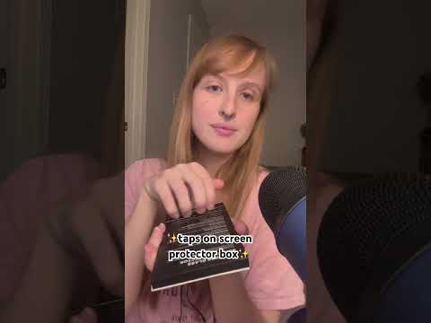 Tingly taps on screen protector box ✨😴🙌🏼 #tingles #asmrtapping #relax
