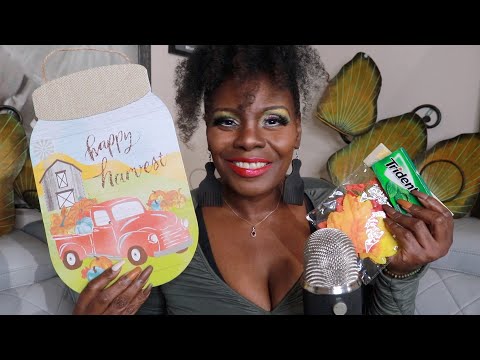 DOLLAR TREE THANKSGIVING DECOR TRIGGERS ASMR TRIDENT CHEWING GUM