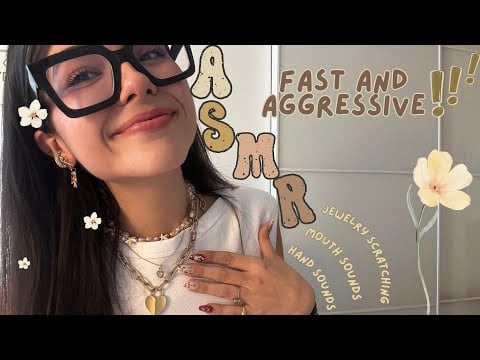 ASMR⭐️✨ Fast And Aggressive Clicky Mouth Sounds + Hand Sounds + Hand Movements + Jewelry Scratching