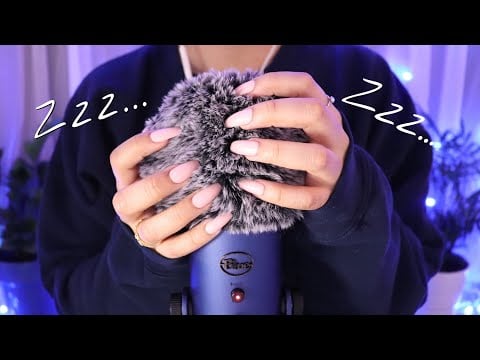 ASMR✨30 mins of fluffy mic brushing w/ long nails✨*superrr relaxxxing*
