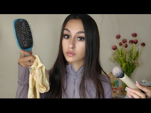 ASMR| Your SASSY older sister gets you ready for SCHOOL *your sick*🙄