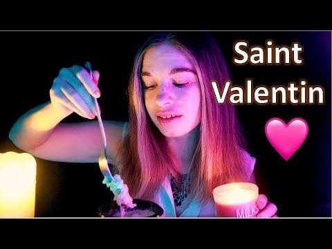 [ASMR] Dîner romantique pour la Saint-Valentin - Mukbang fondue - Roleplay petite amie / girlfriend