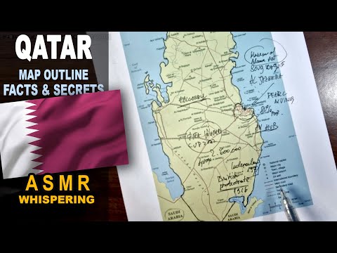 ASMR: Map of QATAR tracing with facts | Facts and Highlights [ASMR maps and facts]