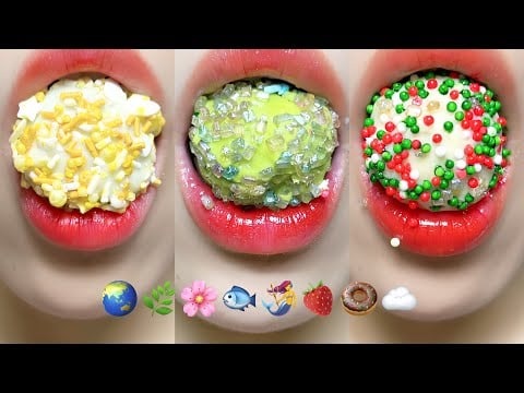 30 Minutes Compilation Asmr Eating Chocolate Gummy Honey Jelly Tanghulu Fruit Emoji Food 🌽🍯🌼