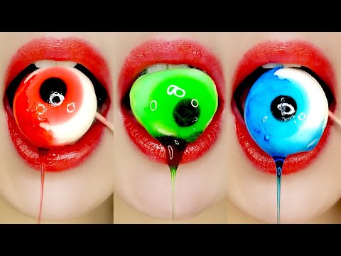 EYEBALL JELLY👁️& HONEY EATING SOUNDS [ASMR MUKBANG]