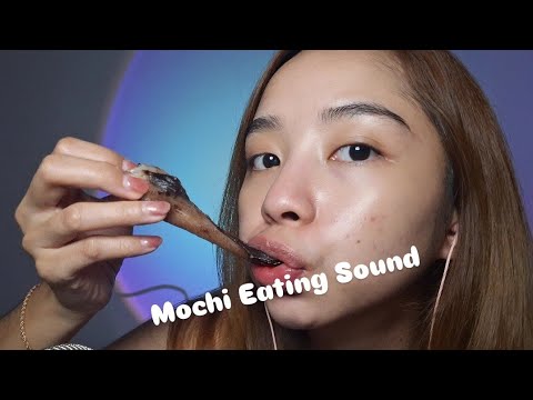 ASMR Mochi Eating Sound 😶‍🌫️ (soft, chewy sound)