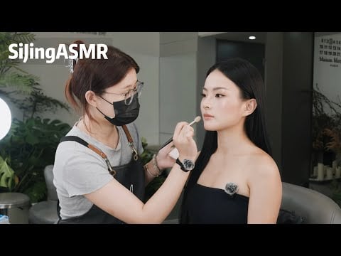 ASMR✨ 💄Chinese girl’s first try 👄 Light Thai-inspired makeup + relaxing sounds