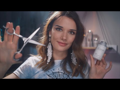 ASMR Realistic Hair Cut and Olaplex Application - Roleplay for Sleep