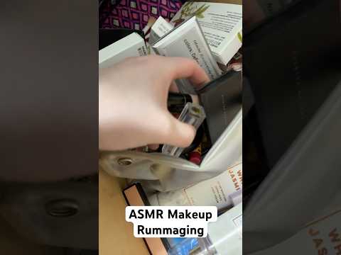 ASMR Makeup bag rummaging #asmr #notalking #makeupbag #rummaging